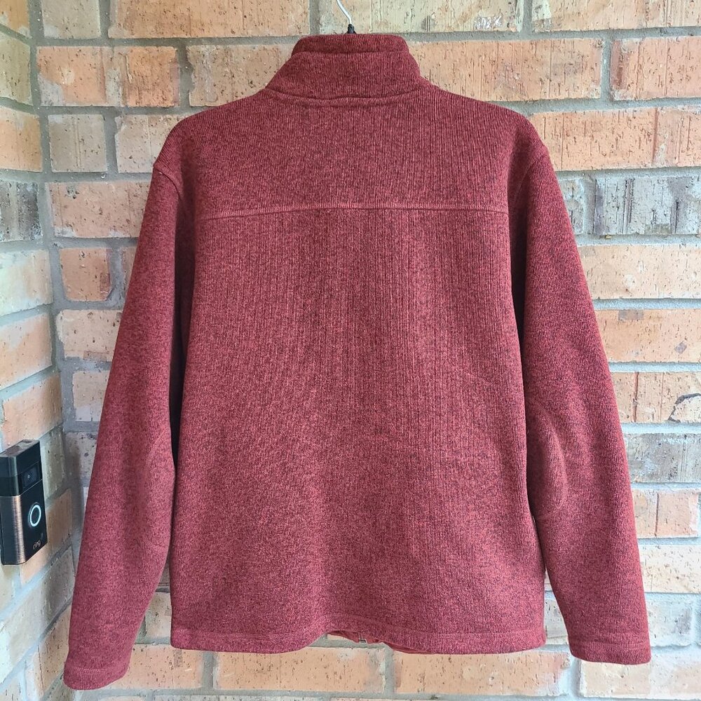 The North Face Mens Knit Jacket Full Zip Pockets Outdoor Maroon Size L - Picture 10 of 10